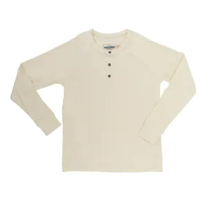 Men’s Organic Thermal Henley - White Sand