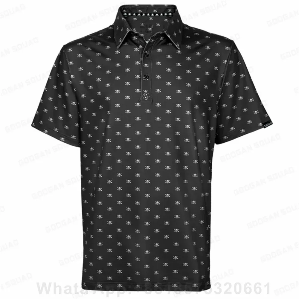 Men's Outdoor Sports Polo Shirt Plus Size Short Sleeve Polo T-Shirt Fishing Golf Clothing Quick Dry Casual Tops