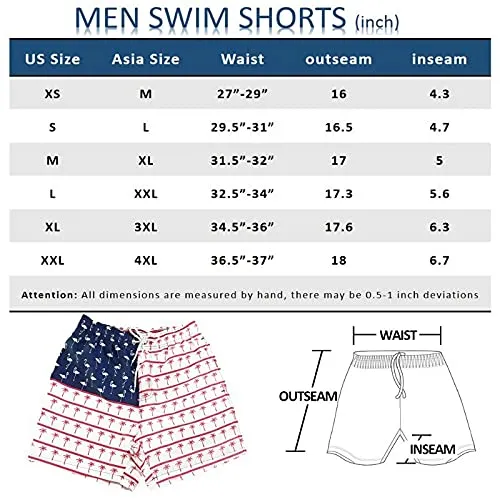 Men's Quick Dry Board Shorts, Black Striped