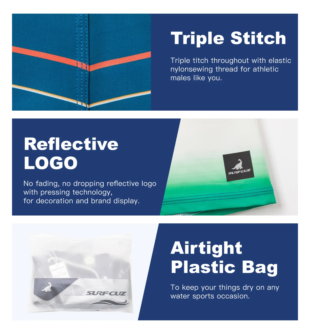 Men's Quick-Dry Performance BoardShorts With Mesh Liner & Pockets