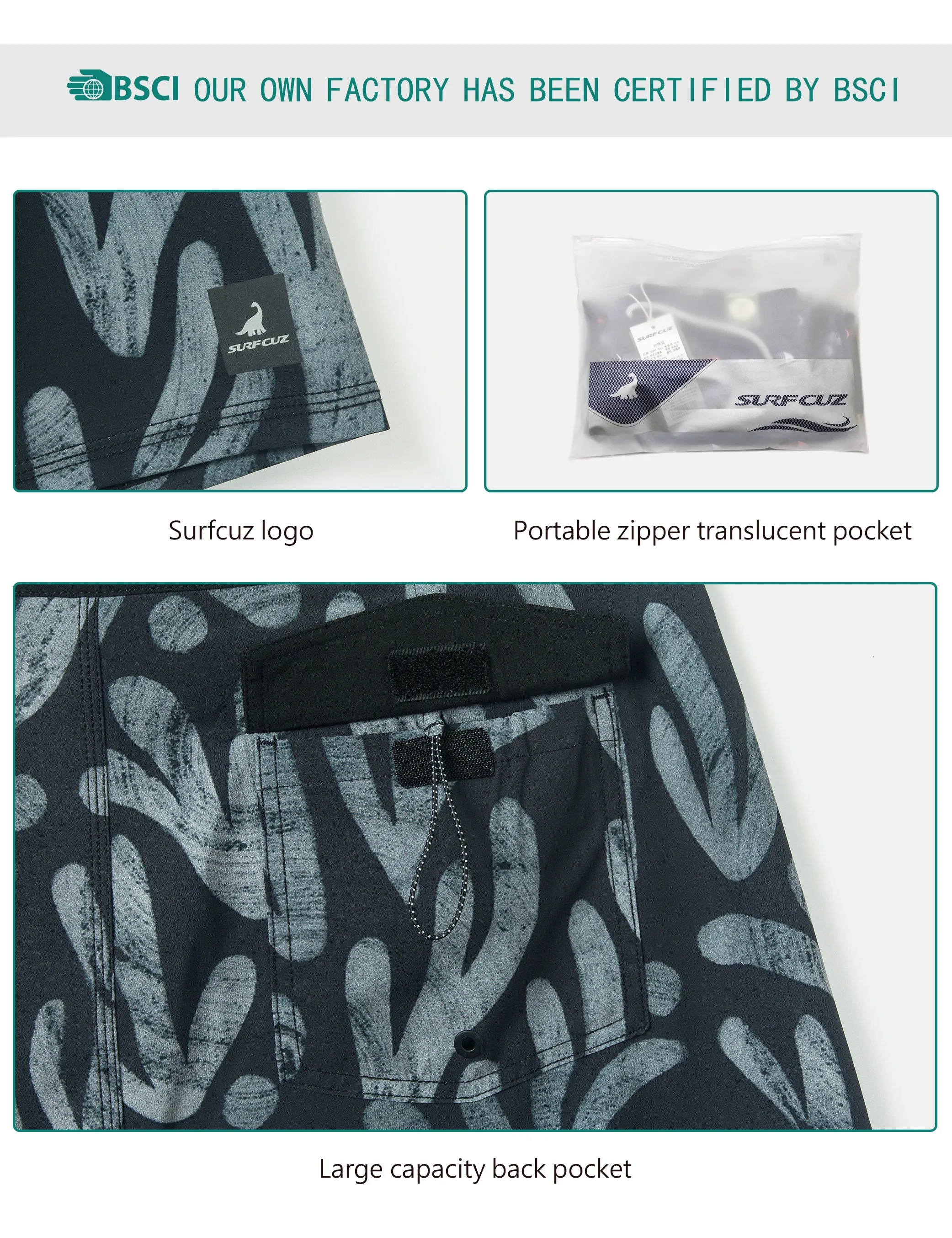 Men's Quick-Dry Stretch Performance BoardShorts With Pockets