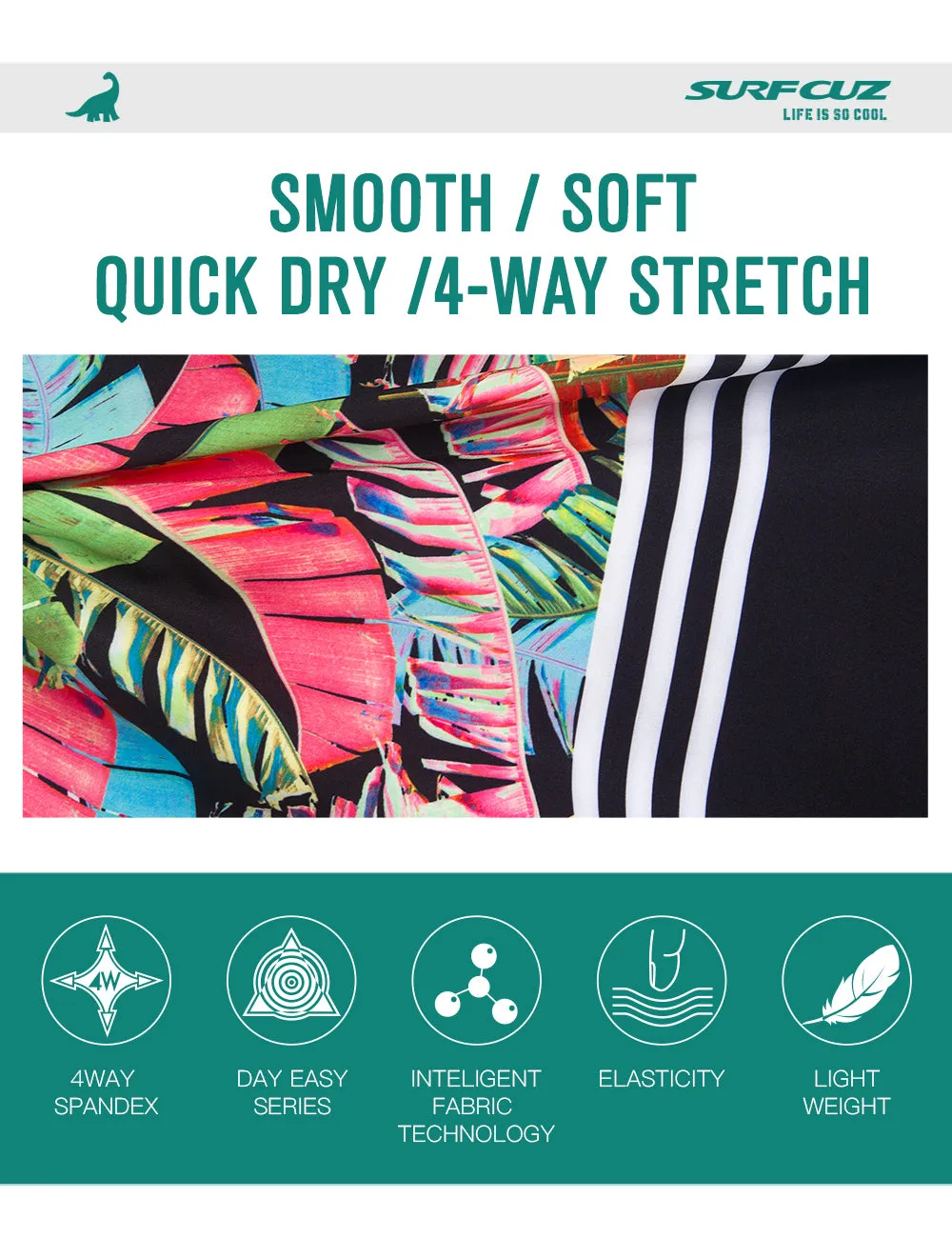 Men's Quick-Dry Stretch Performance BoardShorts With Pockets