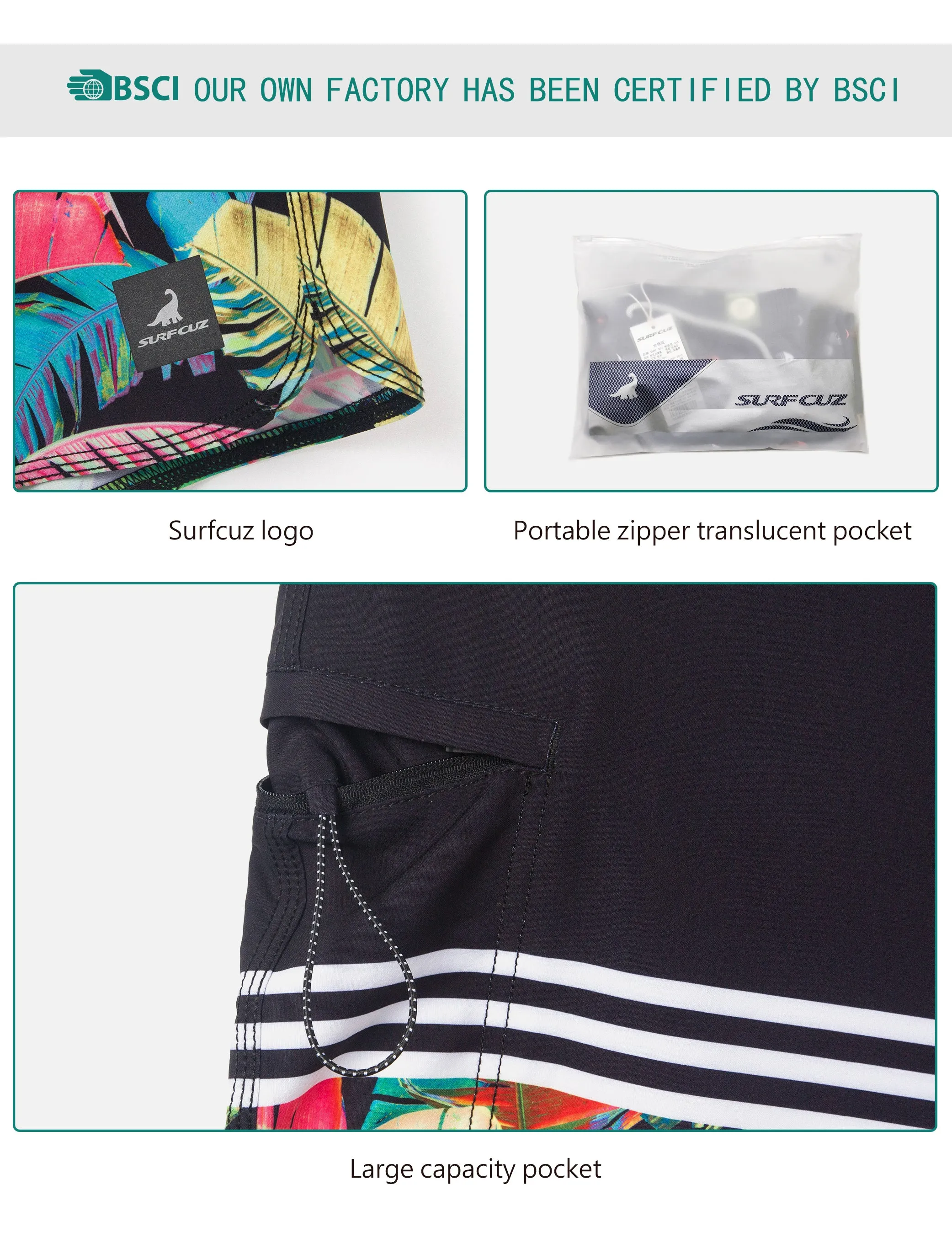 Men's Quick-Dry Stretch Performance BoardShorts With Pockets