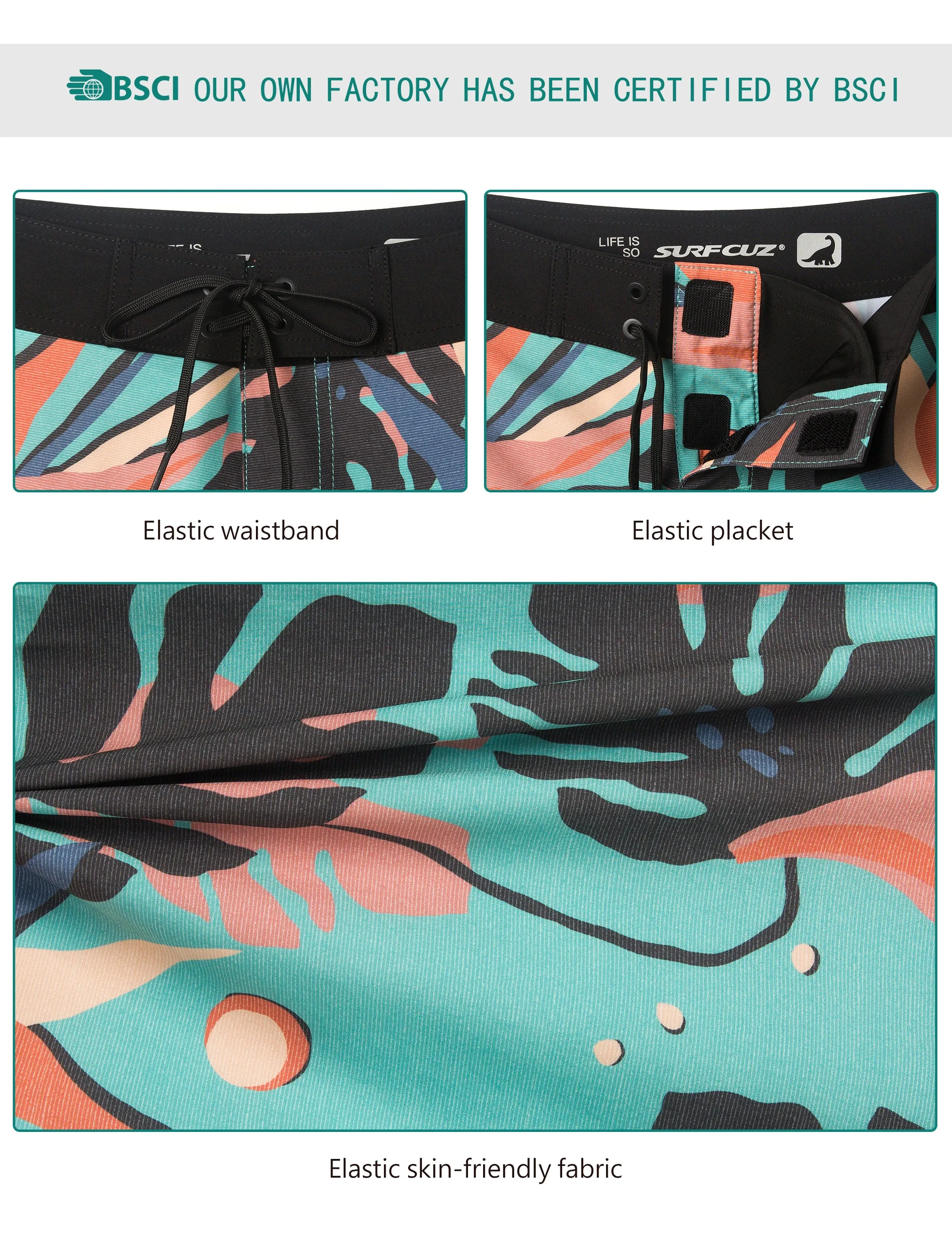 Men's Quick-Dry Stretch Performance BoardShorts With Pockets
