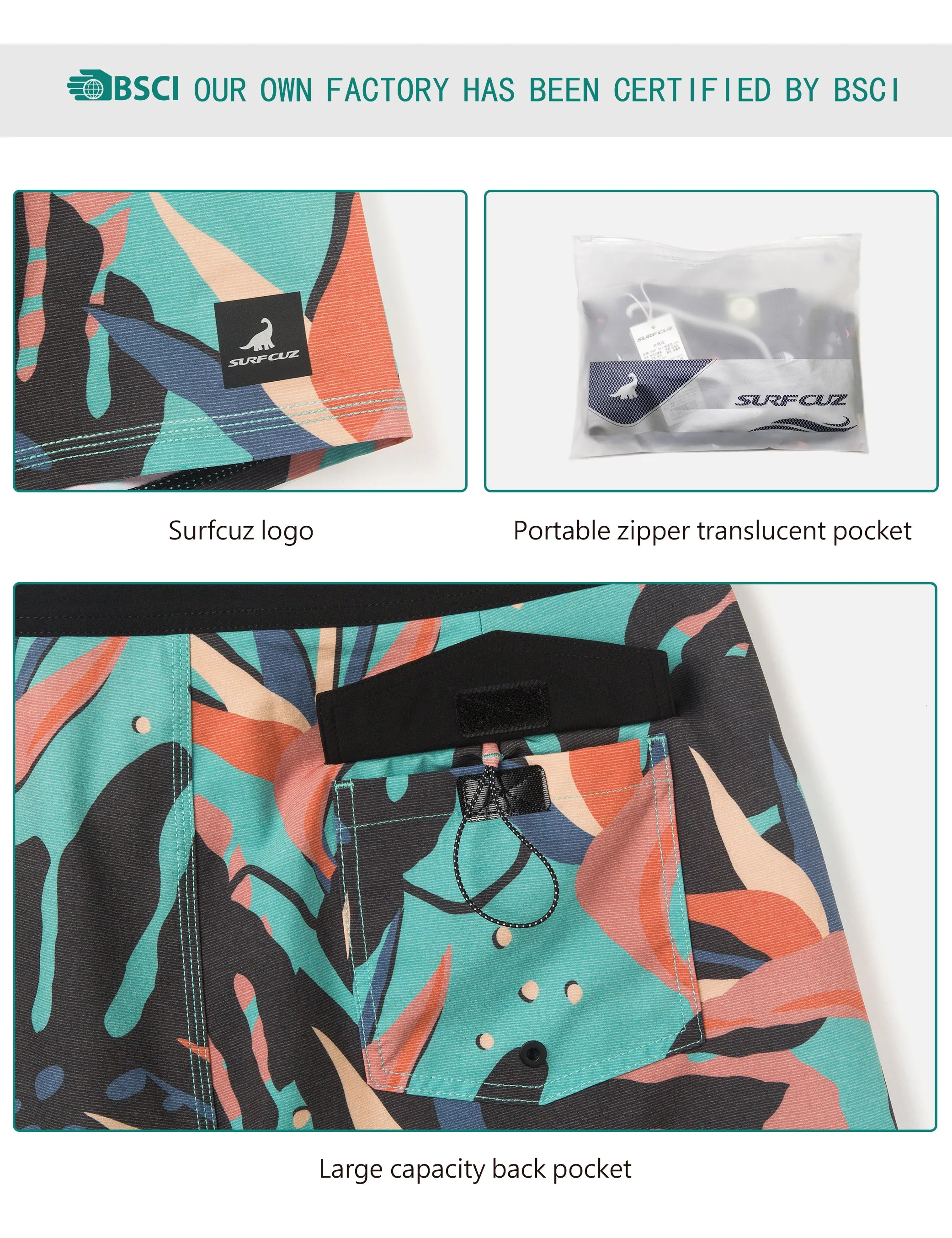 Men's Quick-Dry Stretch Performance BoardShorts With Pockets