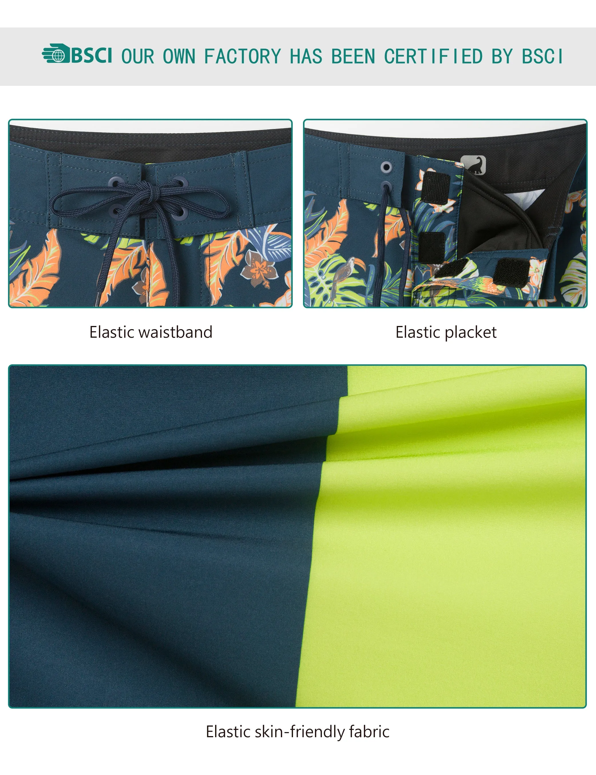 Men's Quick-Dry Stretch Performance BoardShorts With Pockets