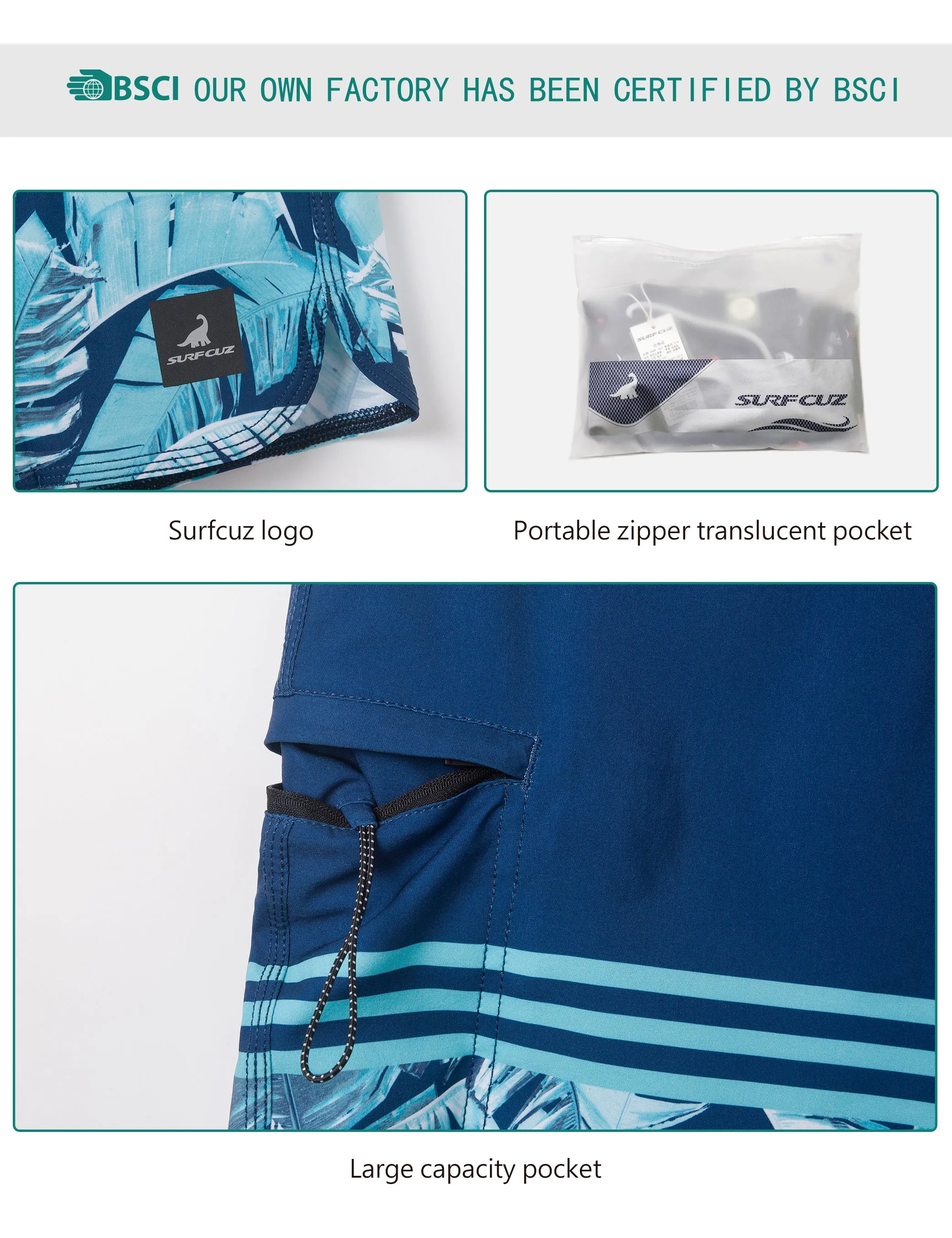 Men's Quick-Dry Stretch Performance BoardShorts With Pockets