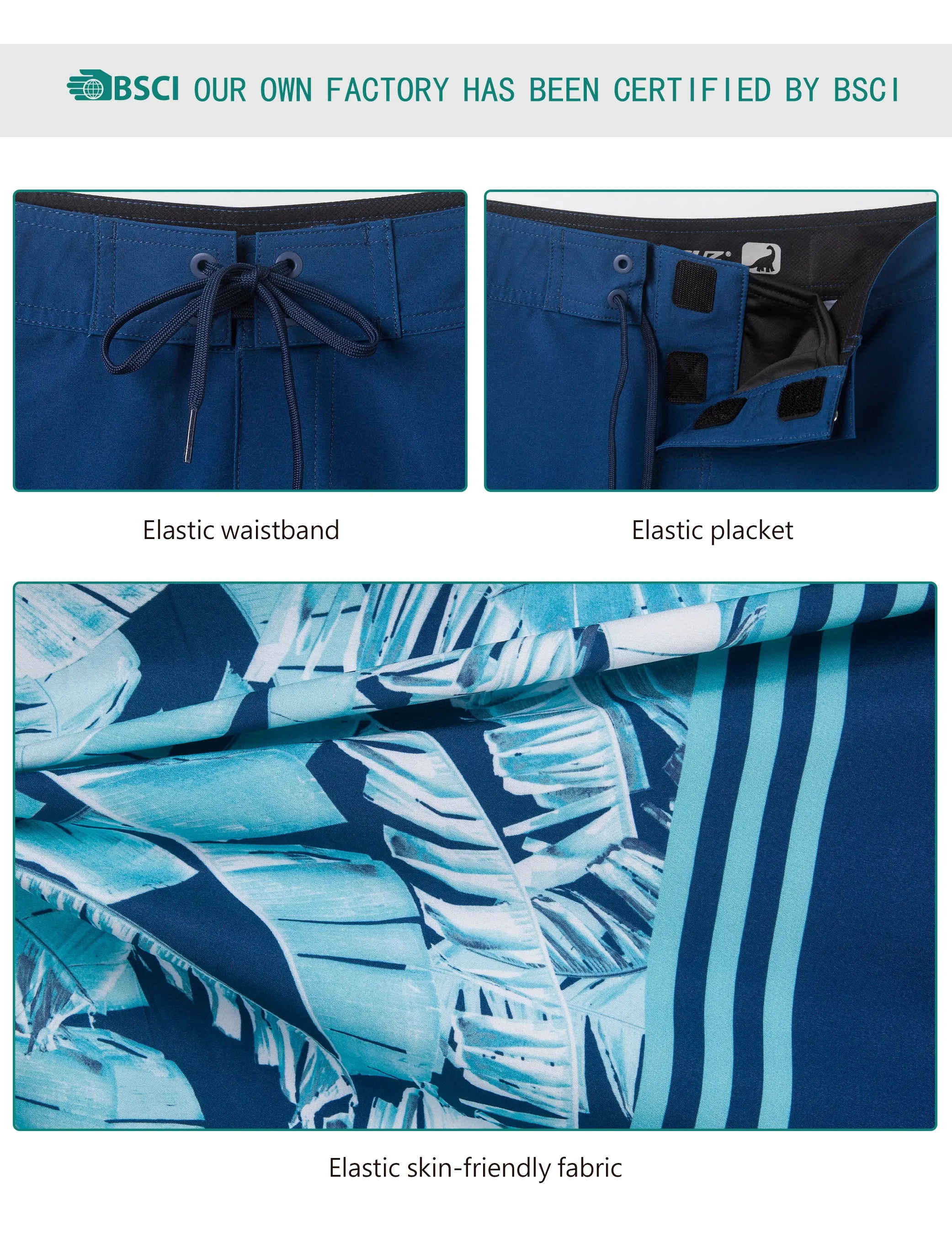 Men's Quick-Dry Stretch Performance BoardShorts With Pockets