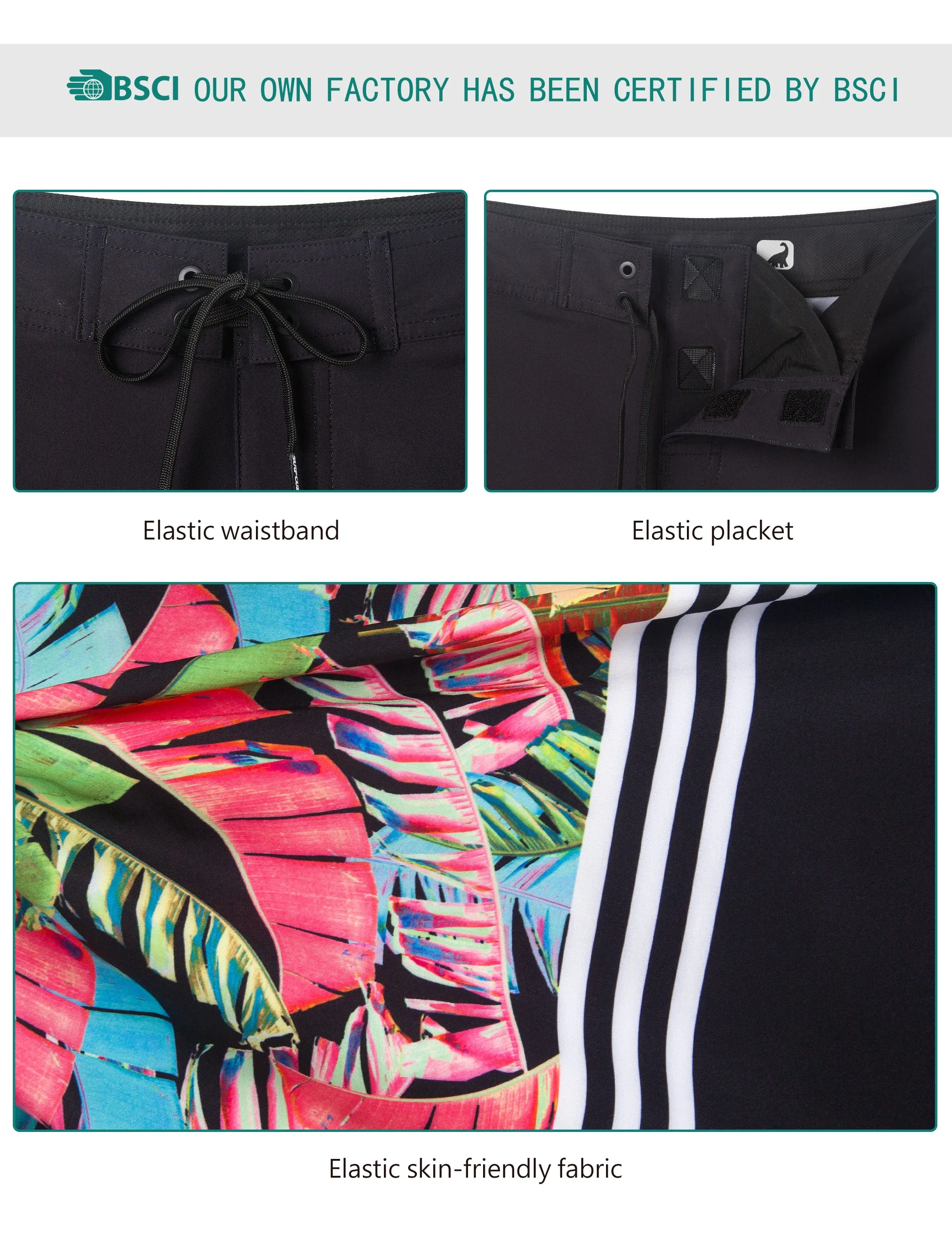 Men's Quick-Dry Stretch Performance BoardShorts With Pockets