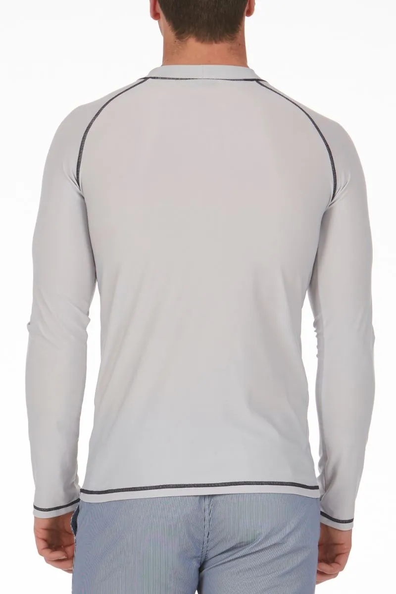 Men's Rashie With Long Sleeves In Lunar Rock Grey