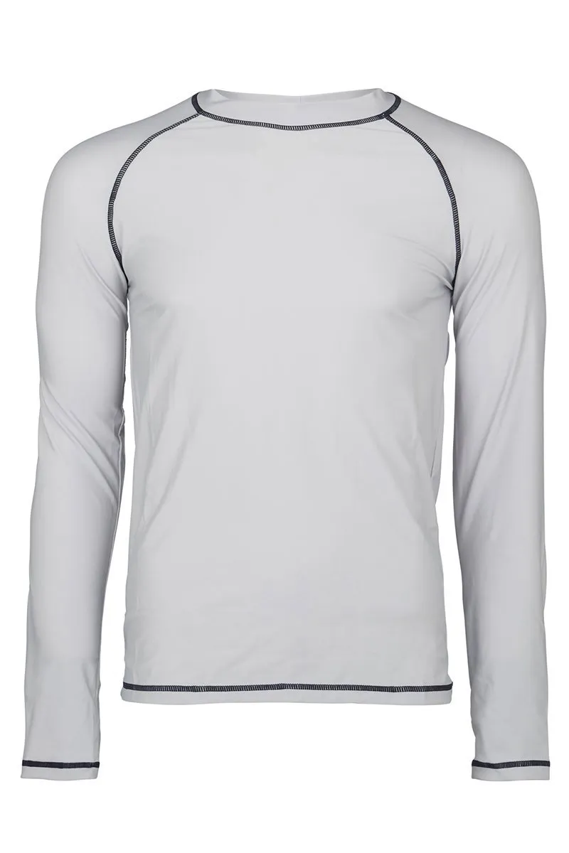 Men's Rashie With Long Sleeves In Lunar Rock Grey