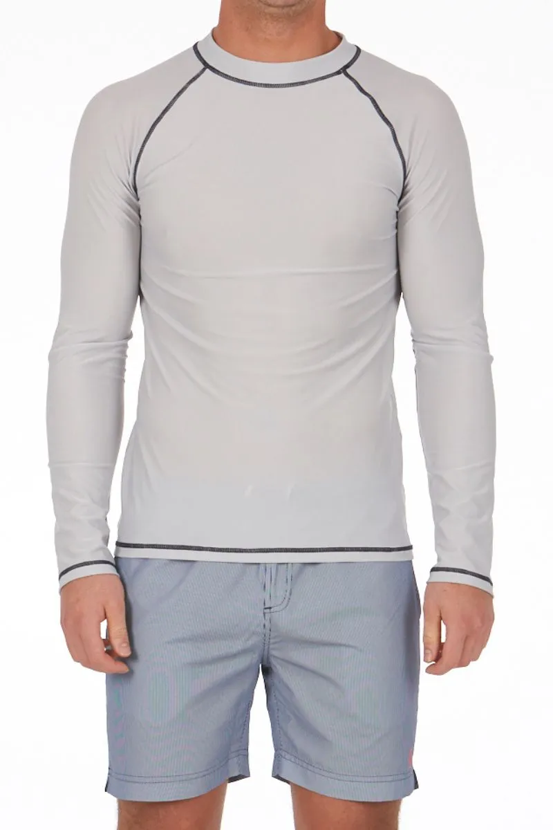 Men's Rashie With Long Sleeves In Lunar Rock Grey