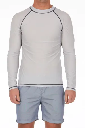 Men's Rashie With Long Sleeves In Lunar Rock Grey