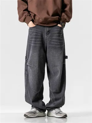 Men's Spring Autumn Loose Fit Streetwear Comfy Jeans
