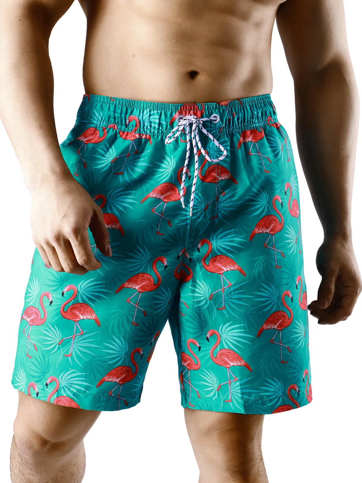 Men's Summer Funny Print Beach Quick Dry Swimming Trunks