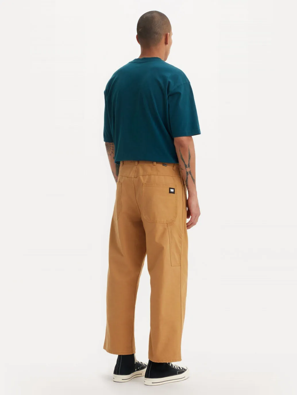 Men's Tan Brown Loose Fit Mid Rise Jeans