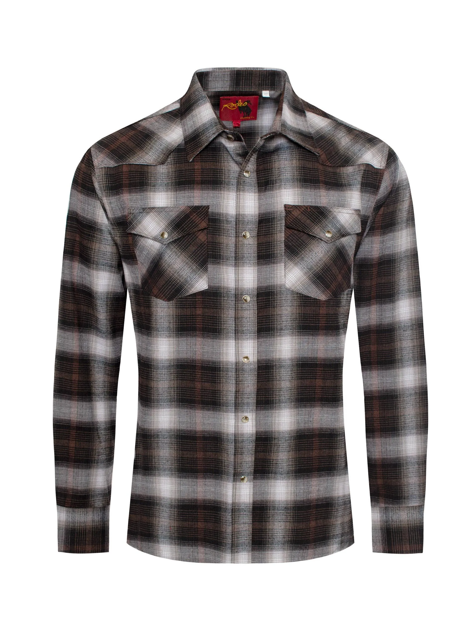 Men's Western Long Sleeve Flannel Shirts With Snap Buttons FLS300-305