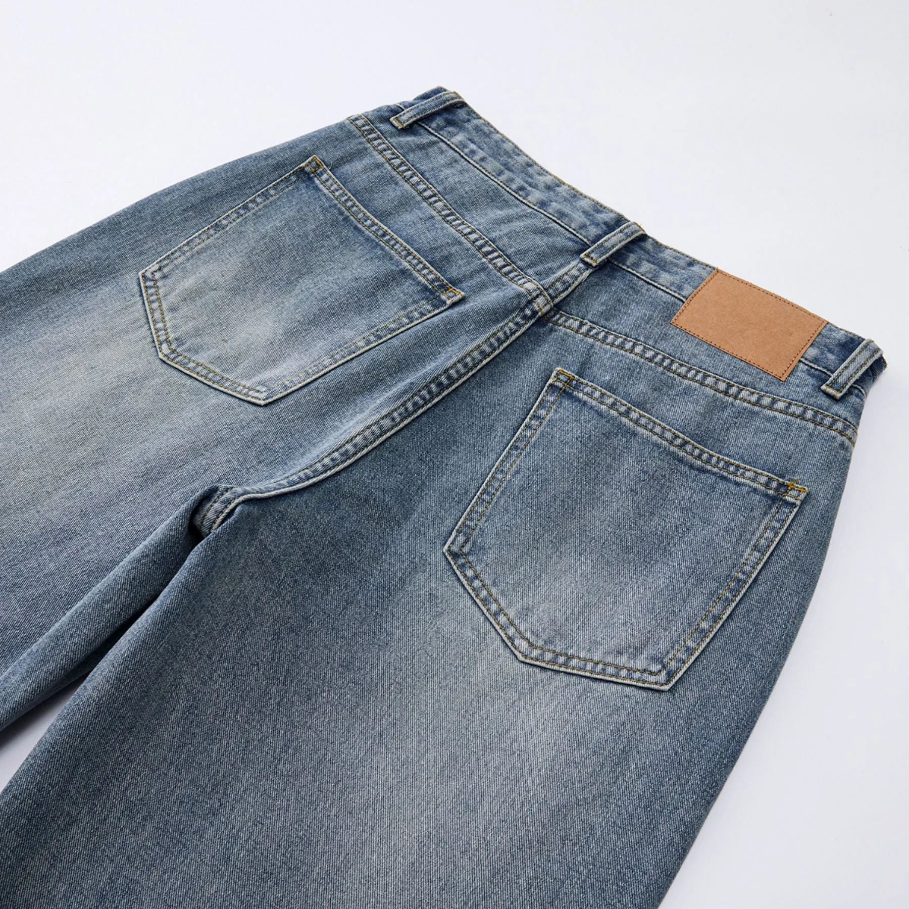 Men's Wide Leg Denim Trousers