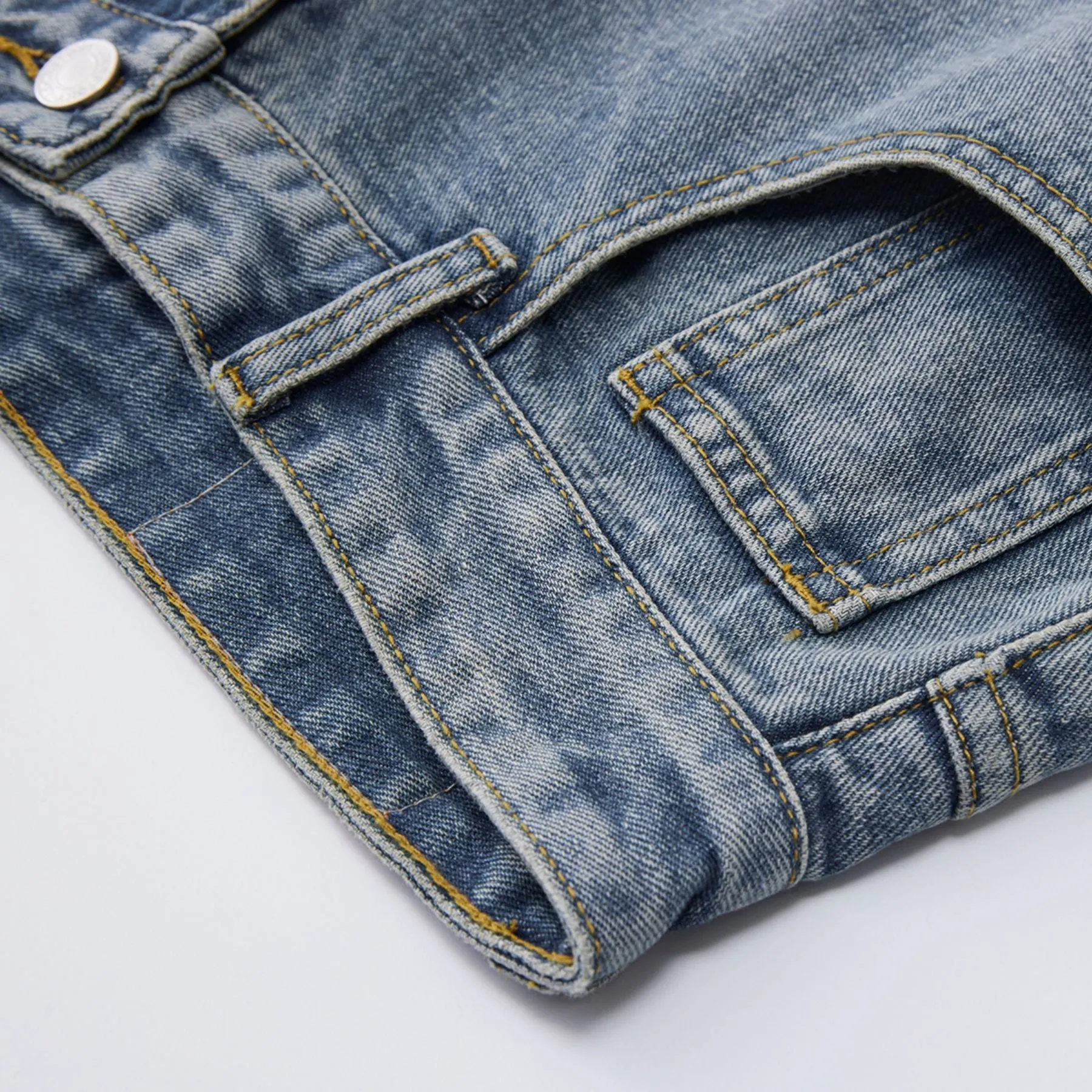 Men's Wide Leg Denim Trousers