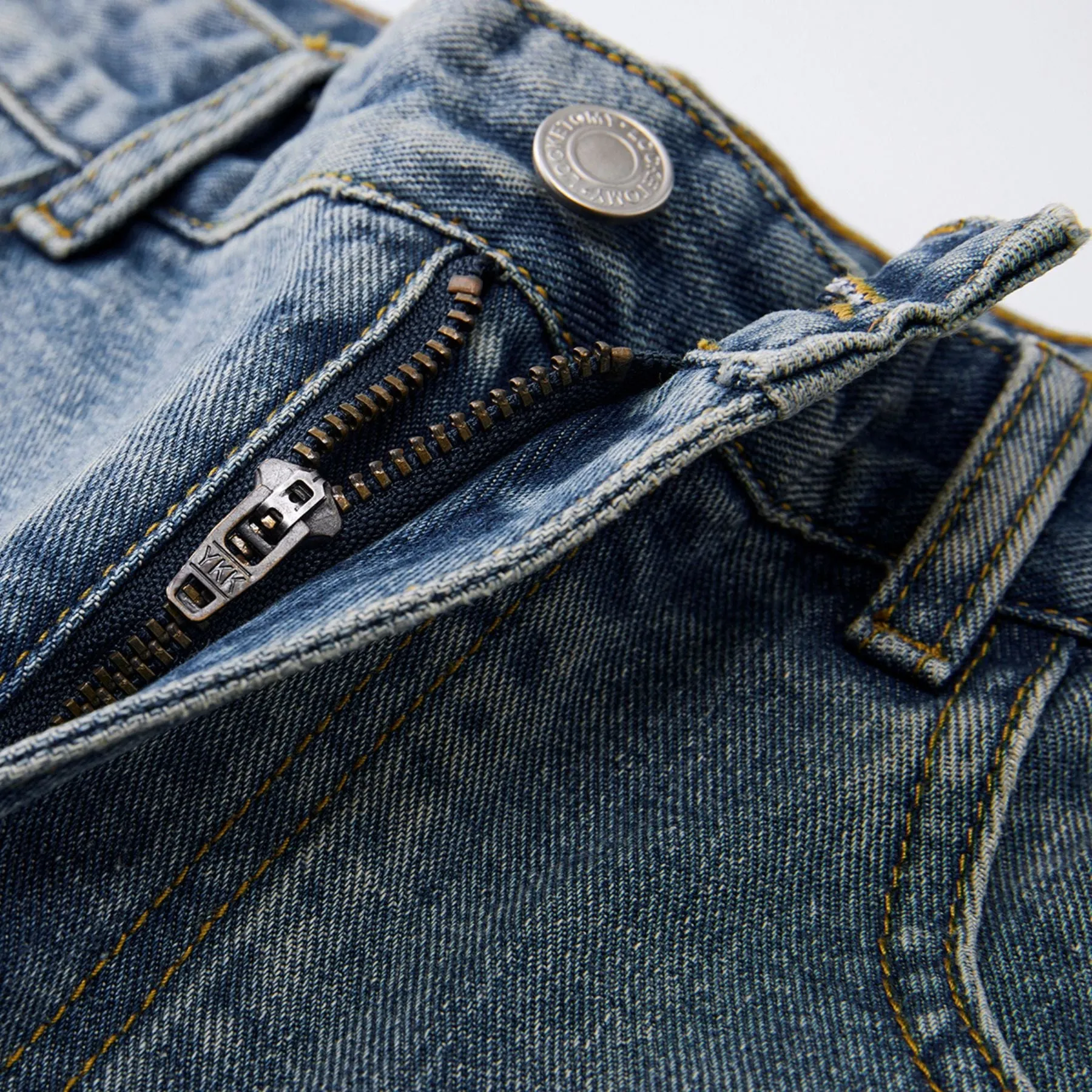 Men's Wide Leg Denim Trousers