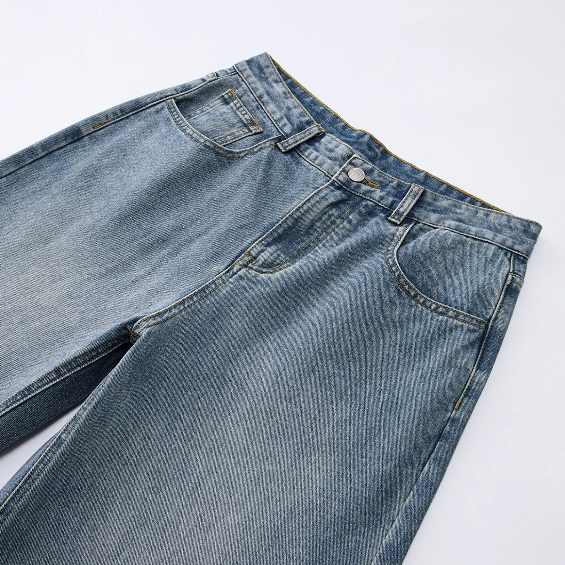 Men's Wide Leg Denim Trousers