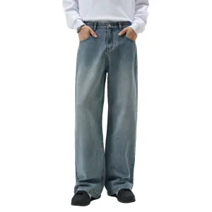 Men's Wide Leg Denim Trousers