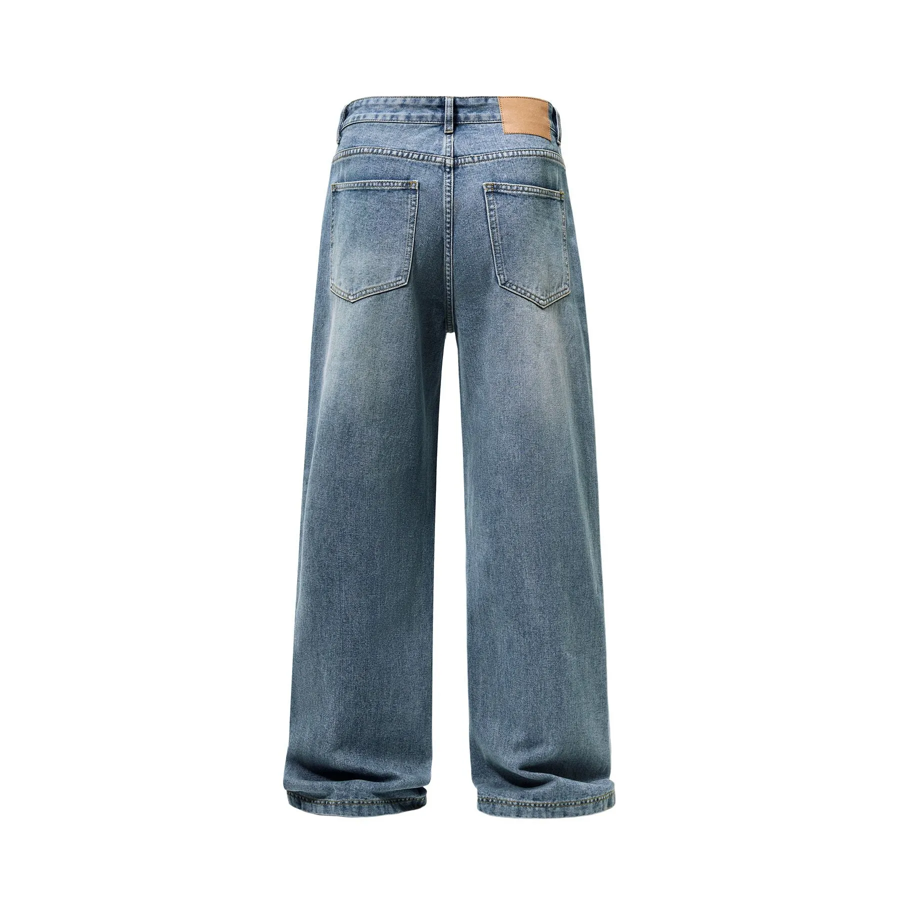 Men's Wide Leg Denim Trousers