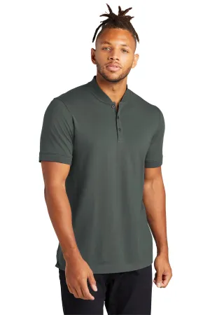 Mercer Mettle Stretch Pique Henley MM1008 Anchor Grey