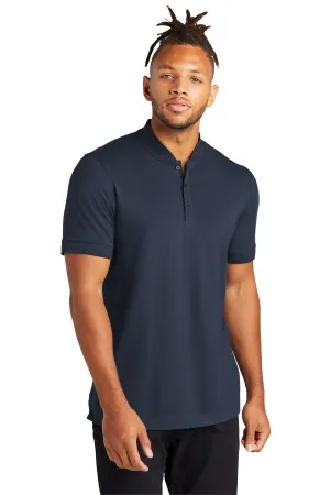 Mercer Mettle Stretch Pique Henley MM1008 Night Navy
