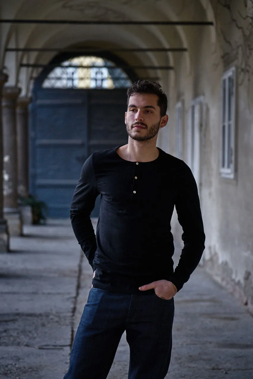 Merz b. Schwanen Good Originals Henley 206 Deep Black