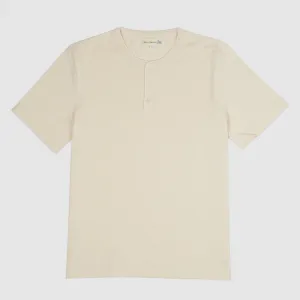 Merz b.Schwanen Loop Wheeler Short Sleeve Henley T-Shirt Nature