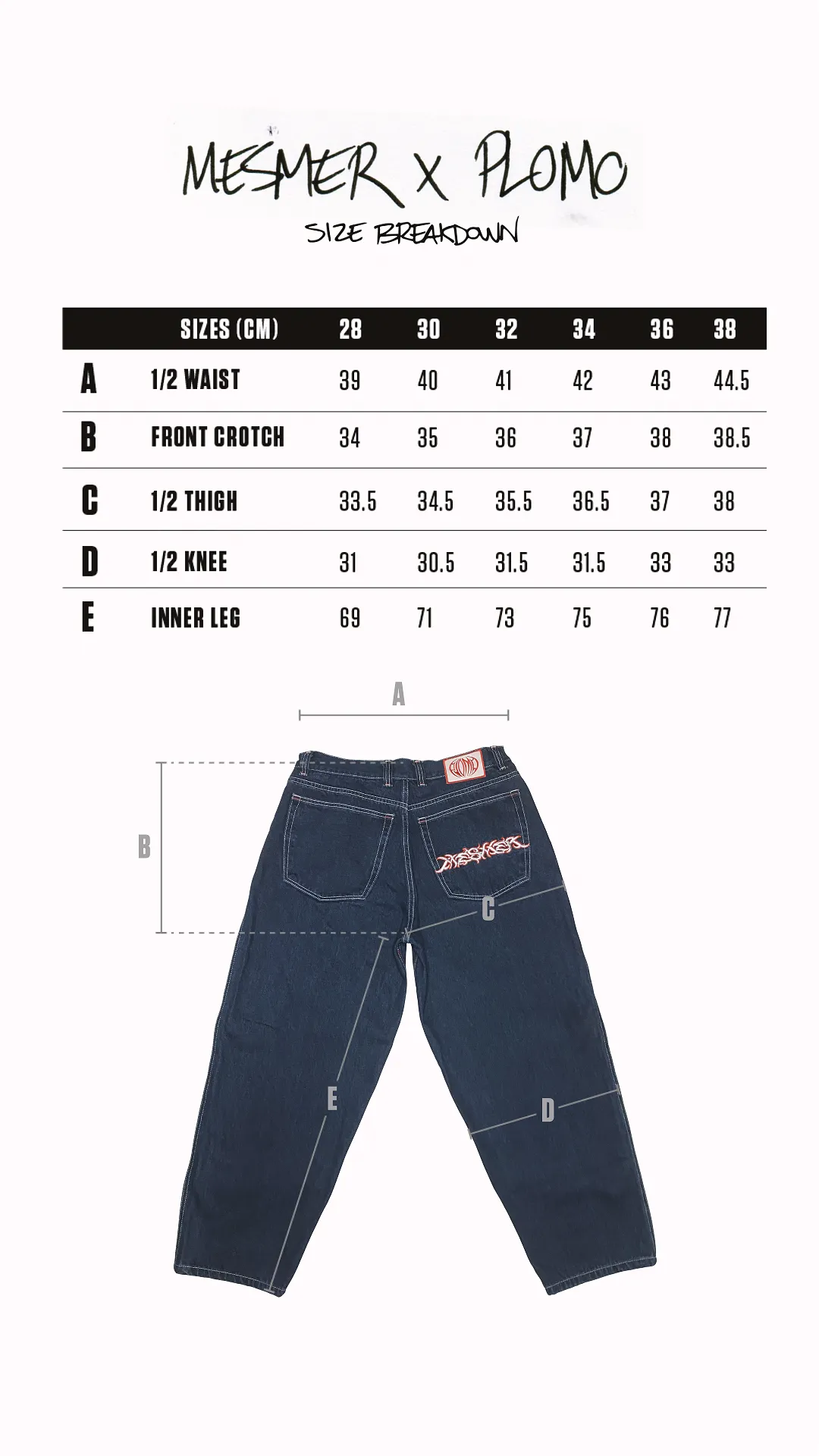 Mesmer x Plomo blue jeans