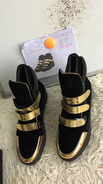 Metal Suede Male Loafers Men Casual Shoes Party Dress Shoes Men Flats Sneakers Two Style