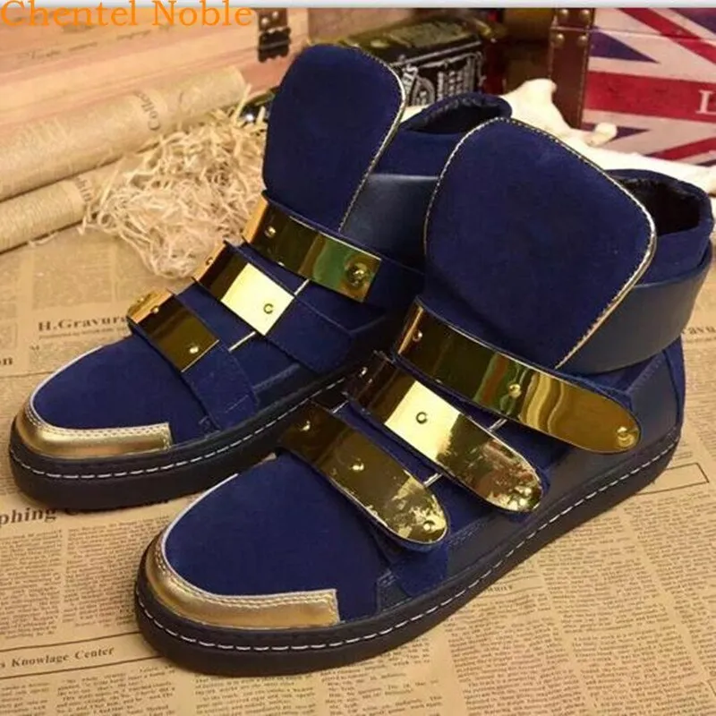 Metal Suede Male Loafers Men Casual Shoes Party Dress Shoes Men Flats Sneakers Two Style