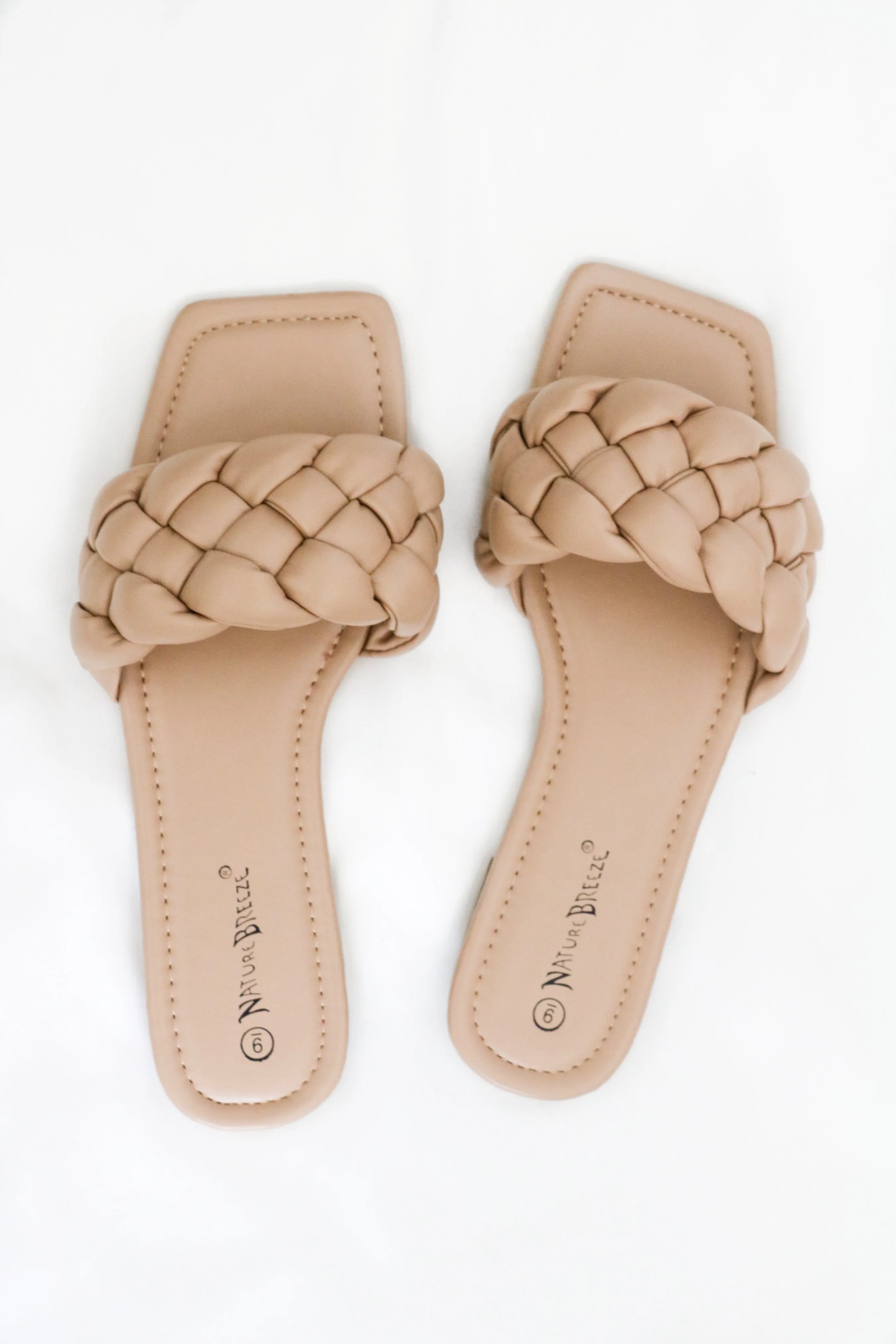 Mia Beige Braided Sandals