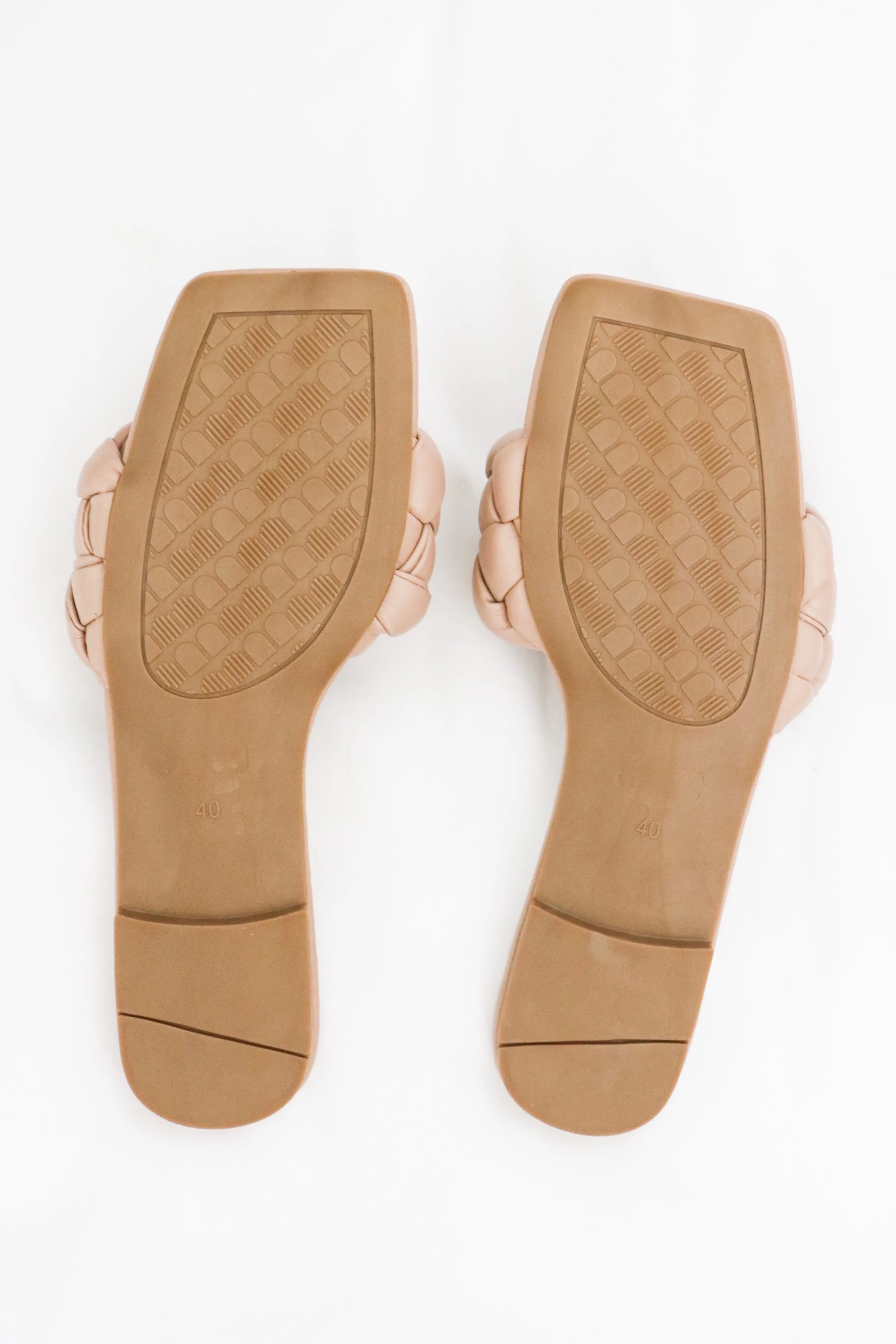 Mia Beige Braided Sandals