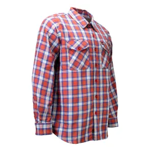 Milwaukee Leather MNG11670 Men's Red, Blue and White Long Sleeve Cotton Flannel Shirt