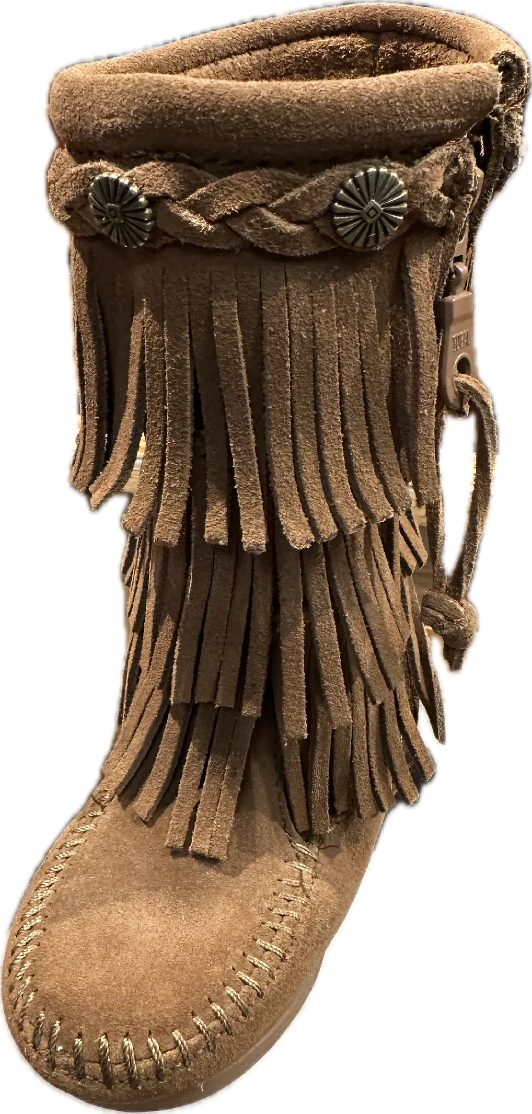 Minnetonka Children's 3 Layer Fringe Dusty Brown Boot