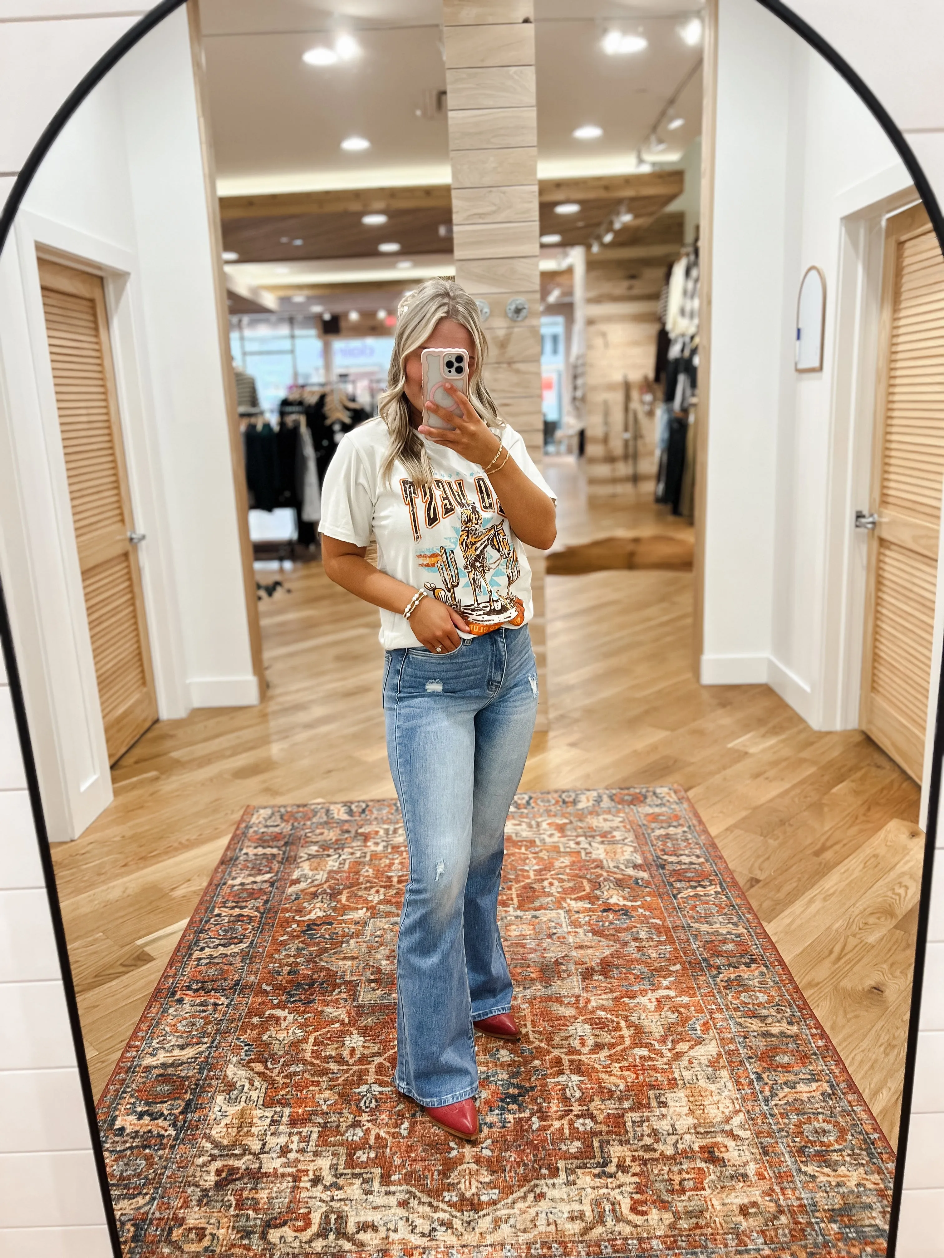 Miu Calling My Name Bootcut Jeans