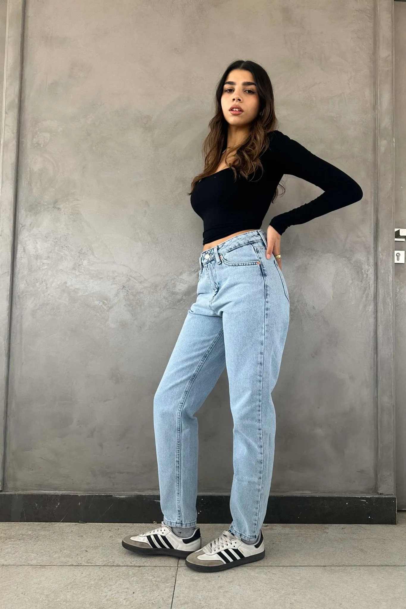 Mom-fit - Light Blue