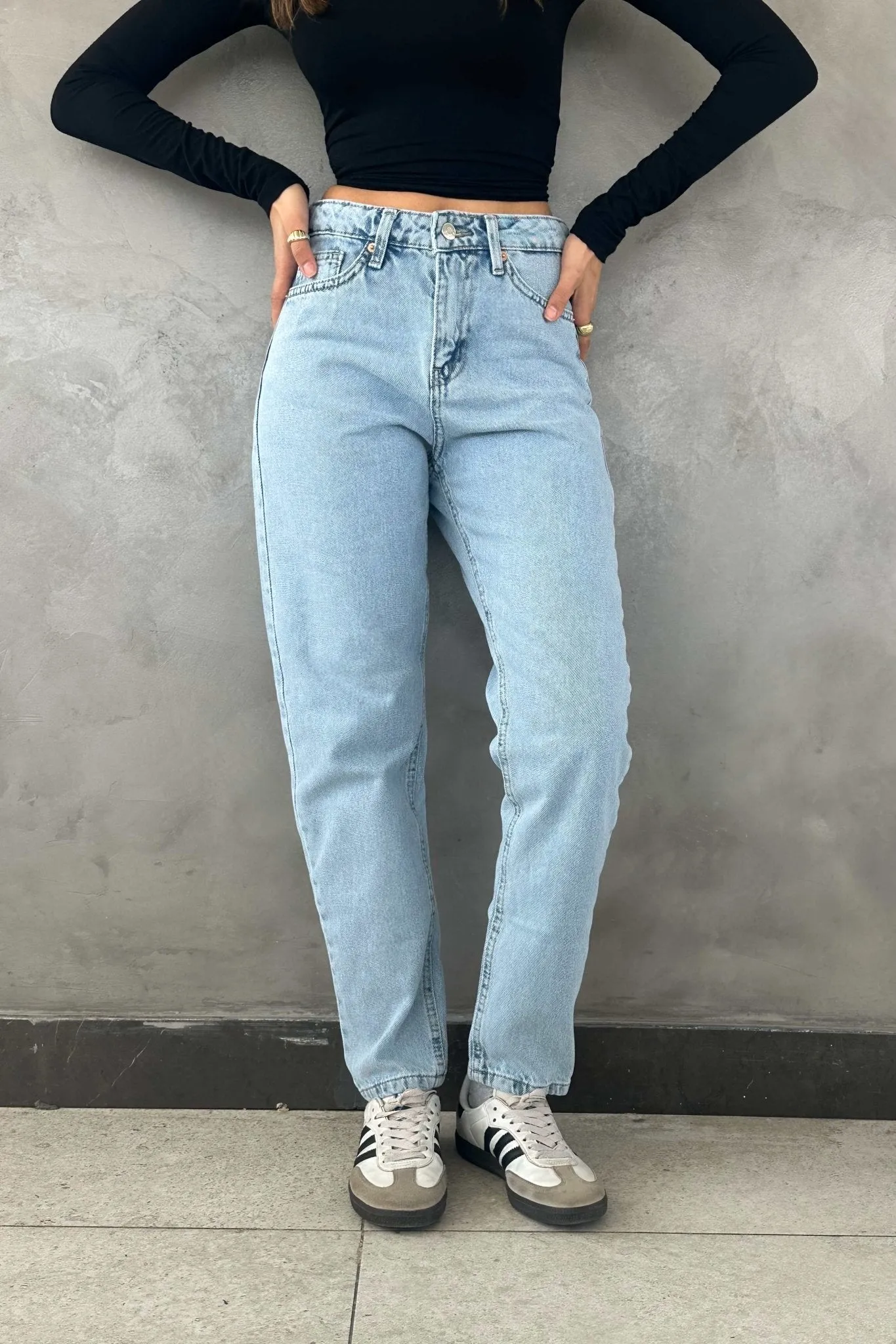 Mom-fit - Light Blue