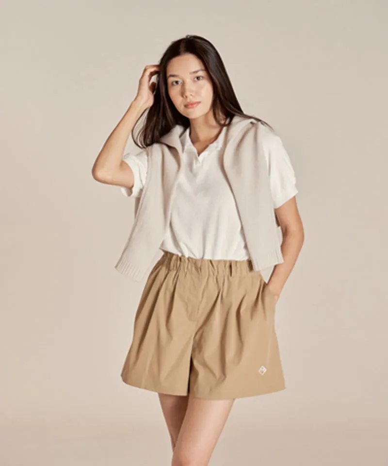 Monday Flow Ashley Volume Shorts - Beige