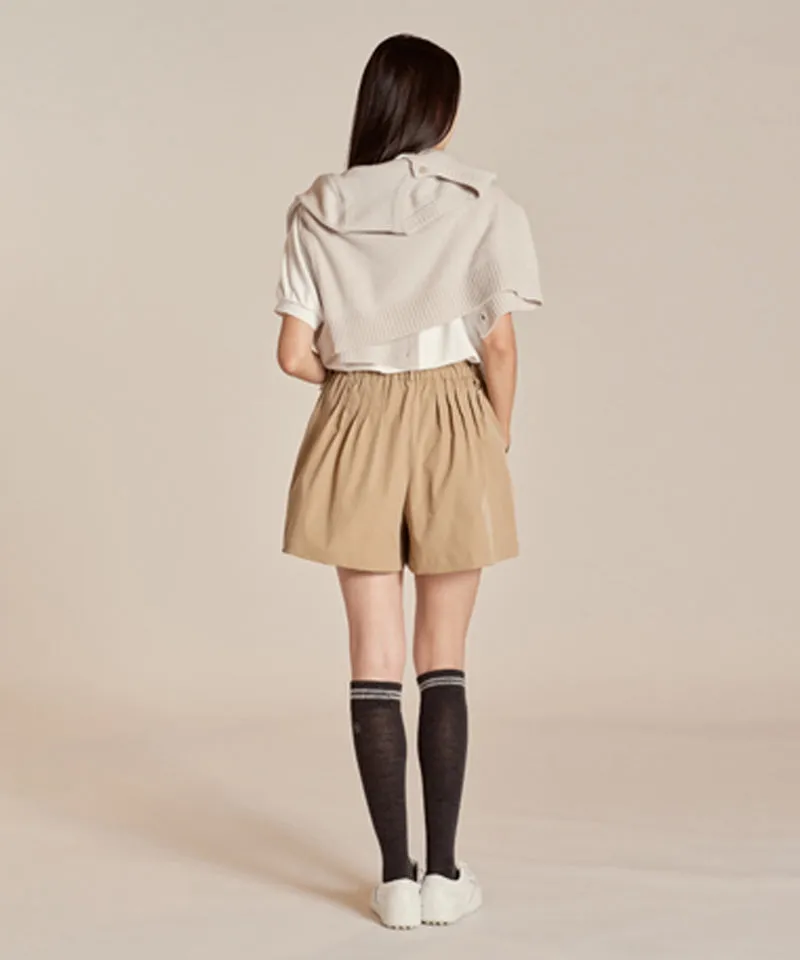 Monday Flow Ashley Volume Shorts - Beige
