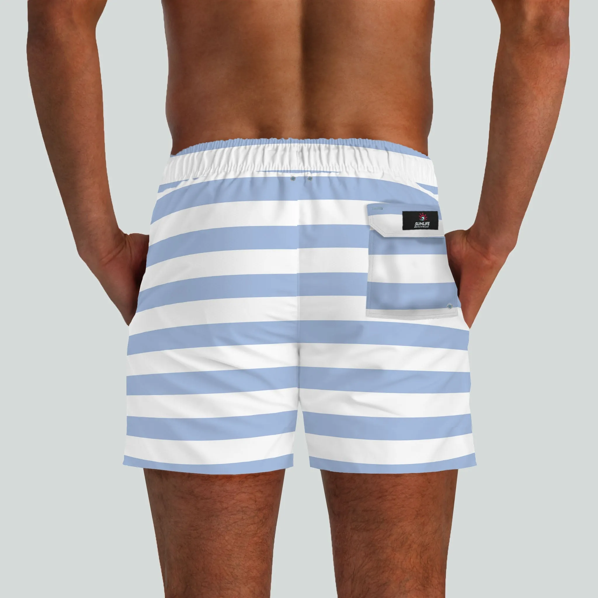 Monterey Light Blue & White Boardshorts