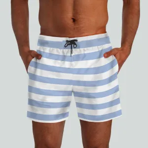 Monterey Light Blue & White Boardshorts