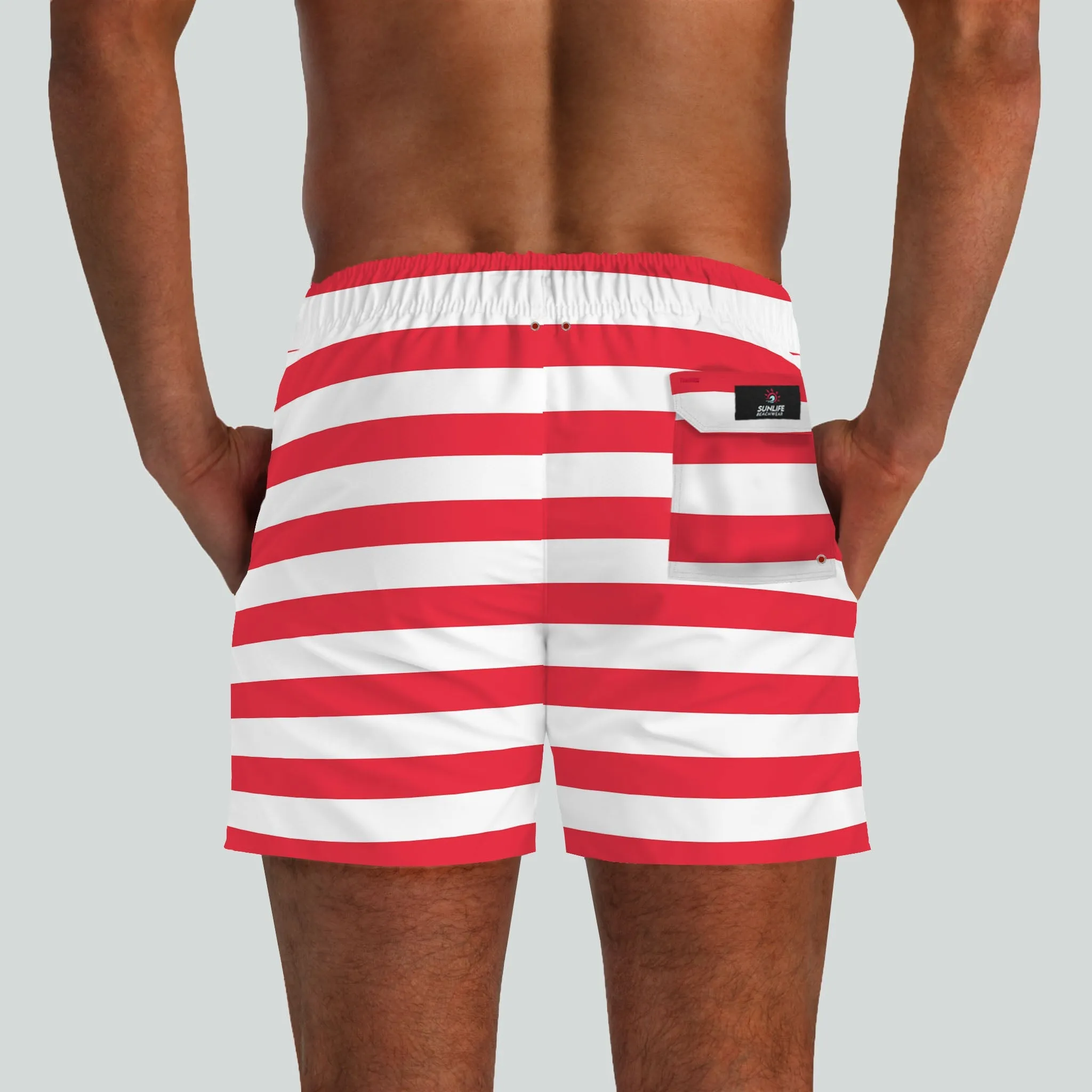 Monterey Red & White Boardshorts