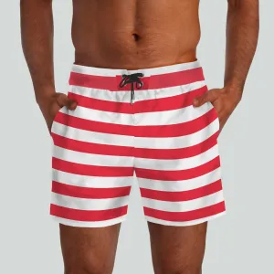 Monterey Red & White Boardshorts