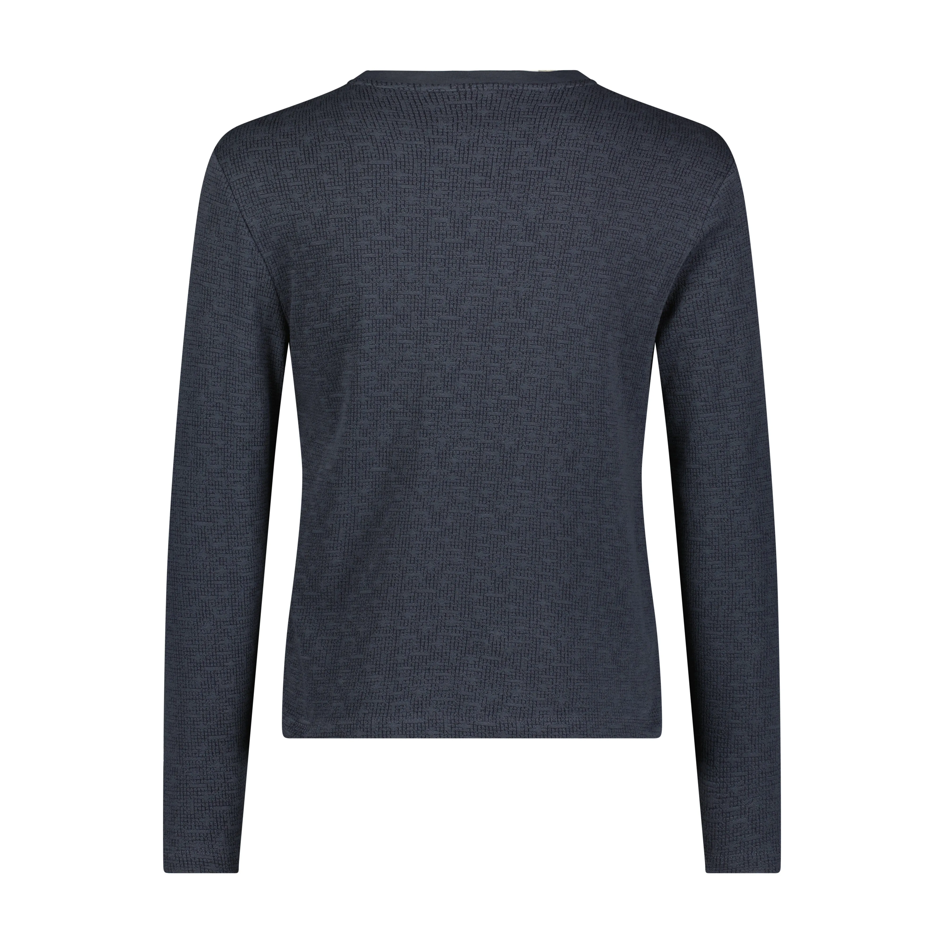 Navy Jacquard Performance Henley