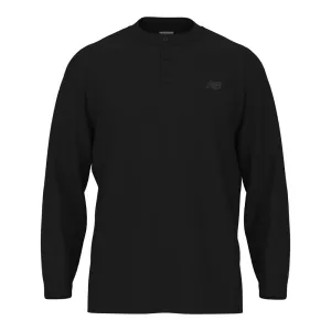 New Balance Numeric Waffle Knit Long Sleeve Henley (Black)