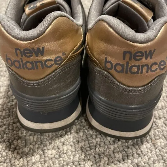 New Balance Sneakers Women's Size 8.5 Precious Metals 574 Gray Metallic Shoes